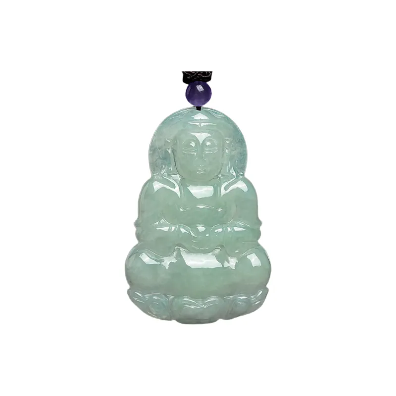 Jing Ruyu Ice Glutinous Jadeite Necklaces Men's-0