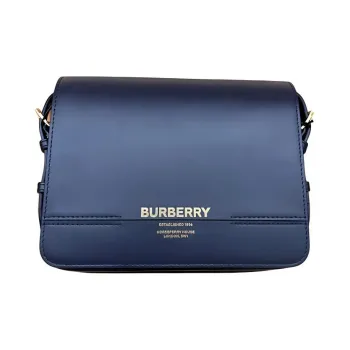 Burberry Leather Crossbody Bag Shoulder Bag Women's Blue