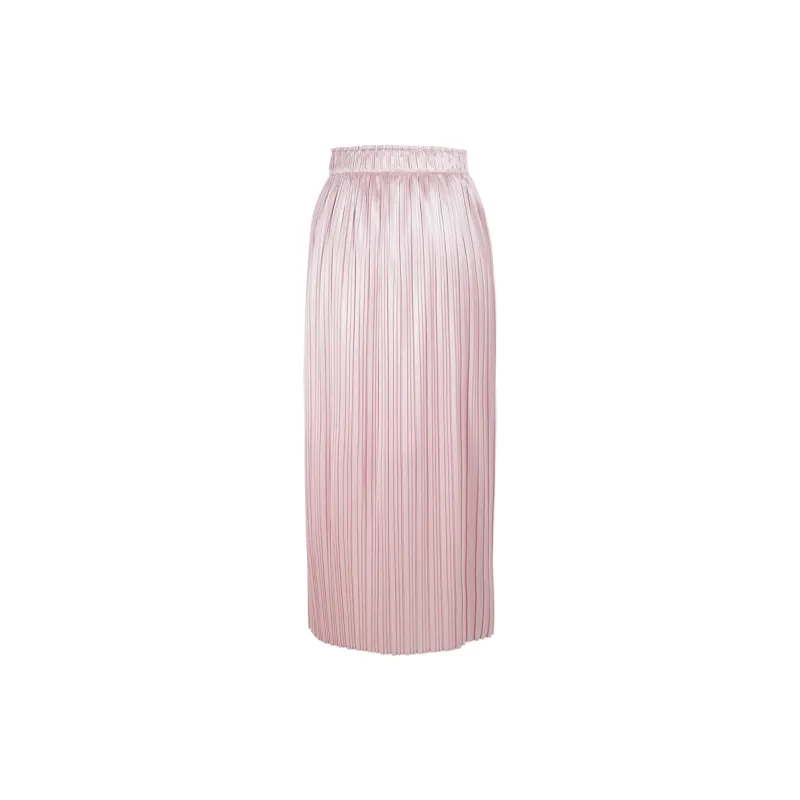 3COLOUR Casual Long Skirts Women's Peach Pink-1