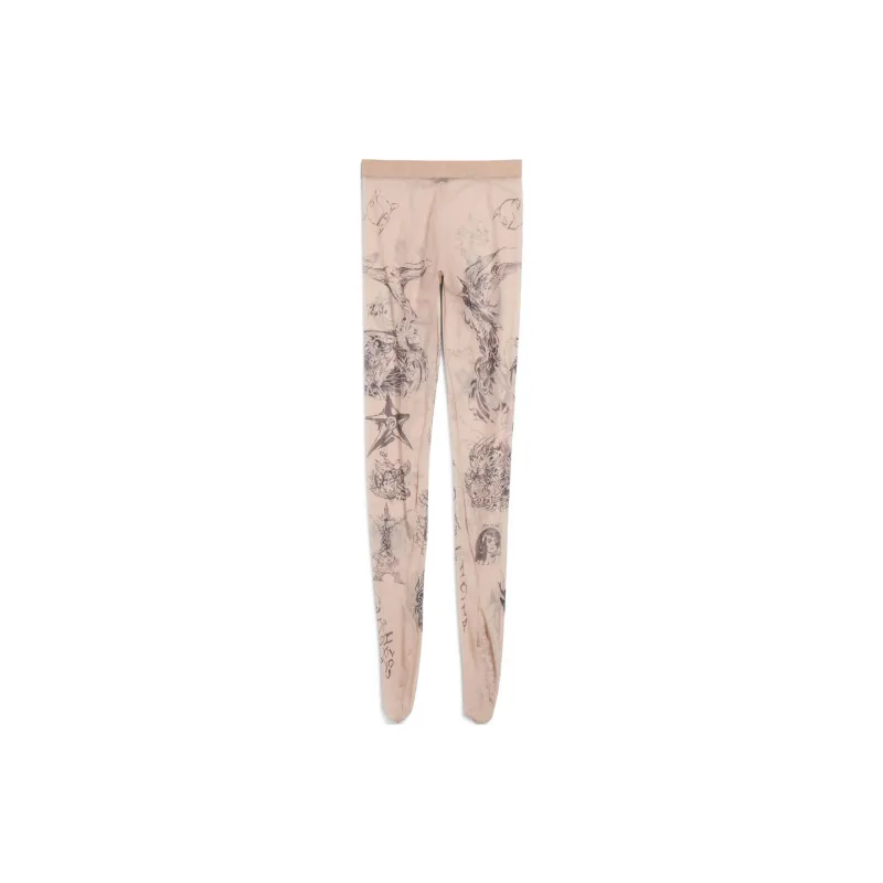Balenciaga Tattoo Tights 'Light Beige'-0