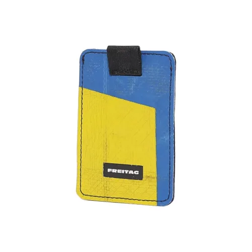 FREITAG Card Holders Sky Blue With Lemon Accents