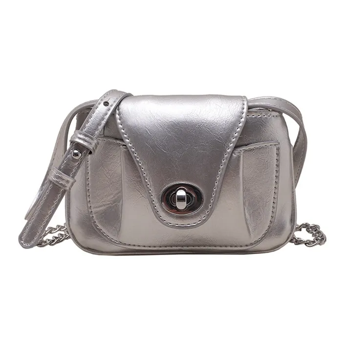 Jade En Plus Fashion PU One Shoulder/Crossbody Bags Mini Women's Silver/Black-0