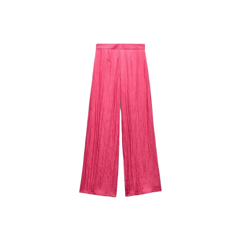 ZARA Casual Pants Women's Dark Purple Red-1