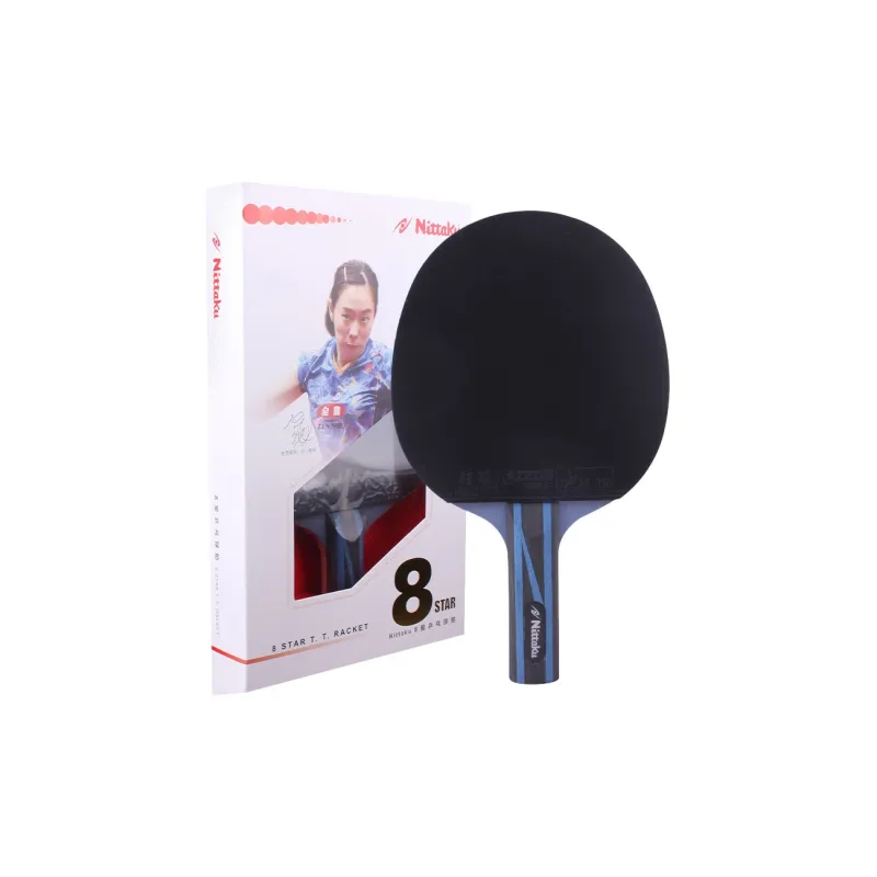 NITTAKU N802B Ping Pong Paddles Unisex All Wood With Carbon Fiber-4