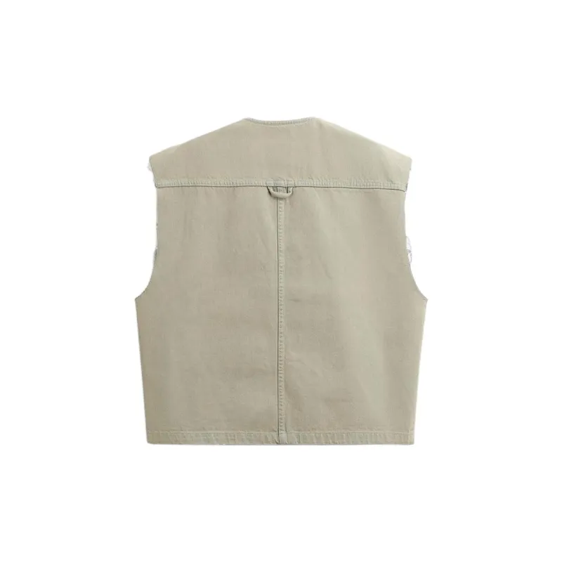 ZARA Tank Tops Men Green-1