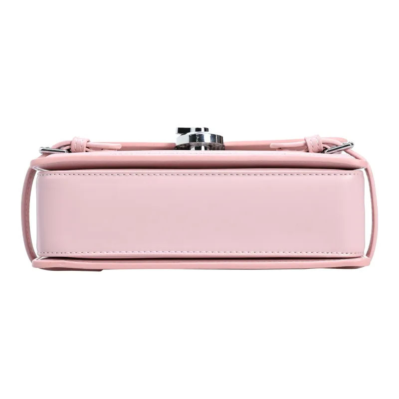 ZAVC Cow Leather, Textile Handbag Women's Pink/Gray-4