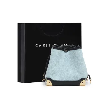 Carit&Koty Fabric Bucket Bag Crossbody Bag Regular Women's Blue