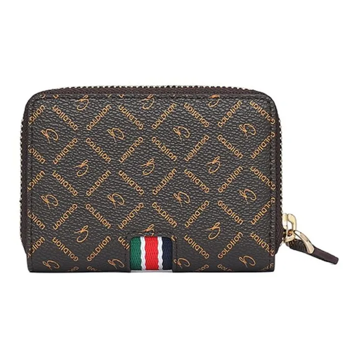 GOLDLION PVC Wallet Women's Light Coffee/Coffee-1