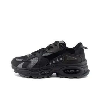 Kappa Anti Slip Wear Resistant Low Top Chunky Sneakers Unisex Black