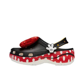 Crocs X Minnie Mouse Classic Platform Clogs 'Black Red White' Women's