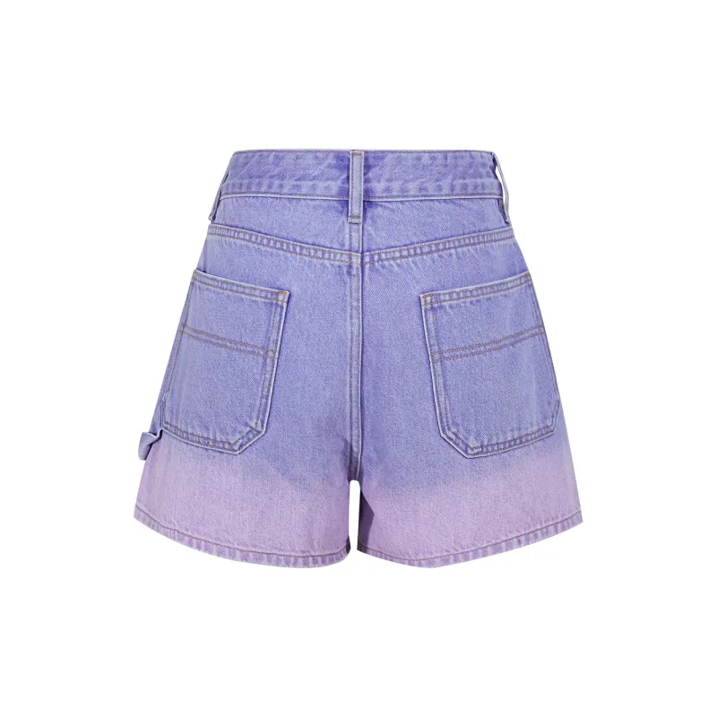 3COLOUR Denim Shorts Women's Lavender-1