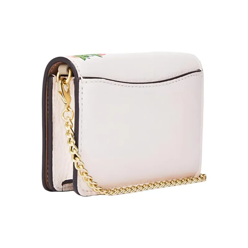 COACH Leather Wallet, Clutch, Shoulder Bag, Crossbody Bag Mini Women's White-1