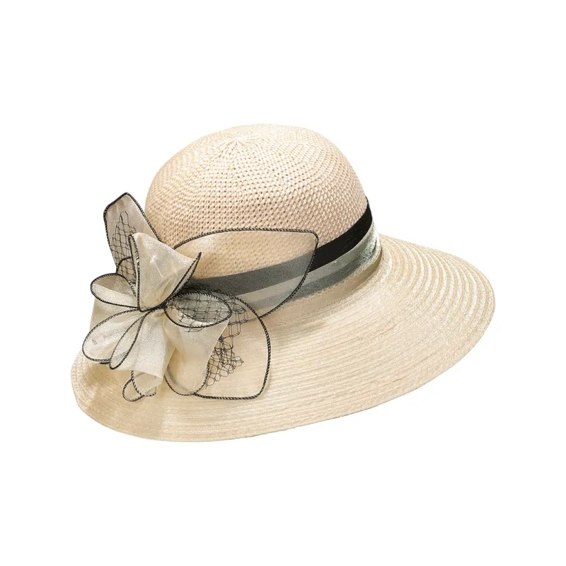 MITHAOL KUSC Knitted Organza Sun Protection Hats Women's-0