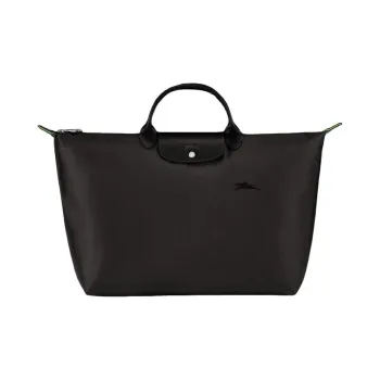LONGCHAMP Canvas Bag, Travel Bag, Handbag Large Size Women's Black