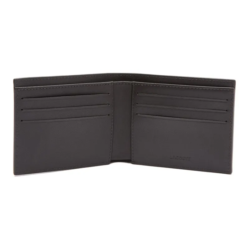 LACOSTE Cow Leather Wallet Men's Brown-2