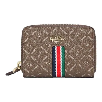 GOLDLION PVC Wallet Women's Light Coffee/Coffee
