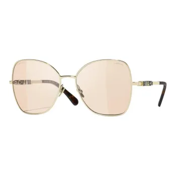 CHANEL Butterfly Sunglasses Unisex Gold