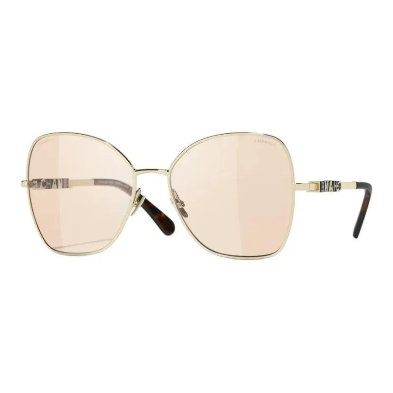 CHANEL Butterfly Sunglasses Unisex Gold-0