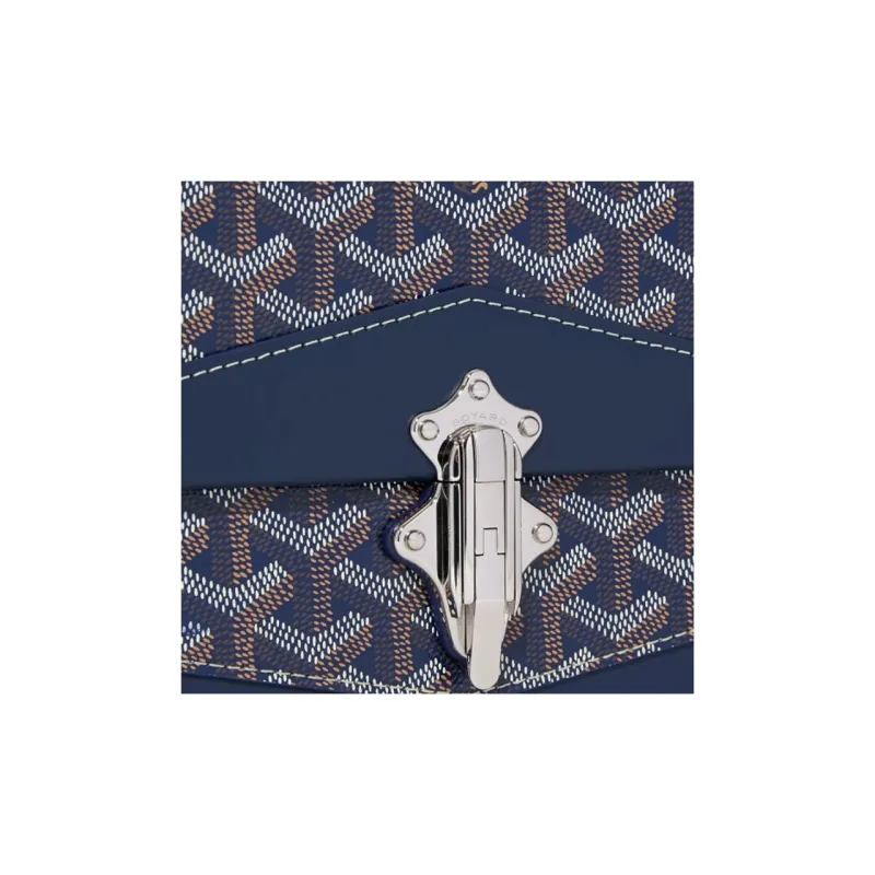 GOYARD Canvas With Calfskin Shoulder Bag Crossbody Bag Women's Marine Blue-4