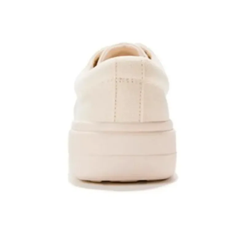 Dafu Leaps Forward Anti Slip Wear Resistant Waterproof Breathable Lightweight Low Top Canvas Shoes Women's Ecru-4