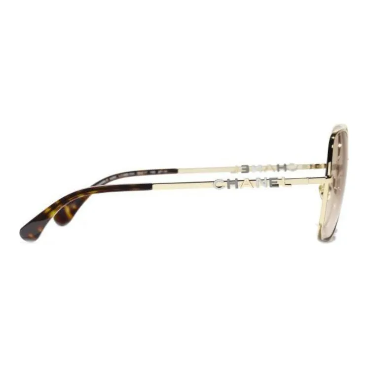CHANEL Butterfly Sunglasses Unisex Gold-4