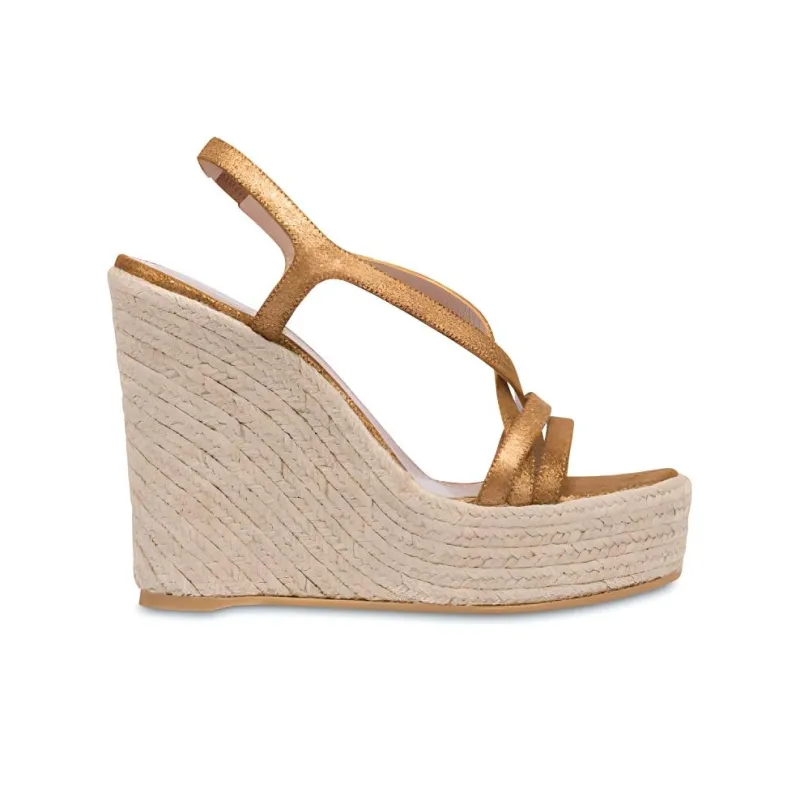 Pollini Playa Strap Sandals 13cm Women's Gold-1