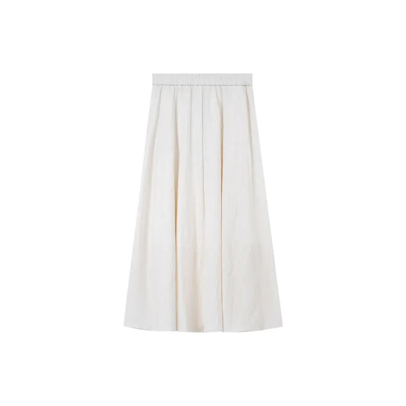 VIMLY Casual Long Skirt Women's White-1