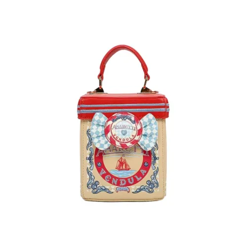 Vendula PU Crossbody One Shoulder Handbag Medium Size Women's Red & Beige