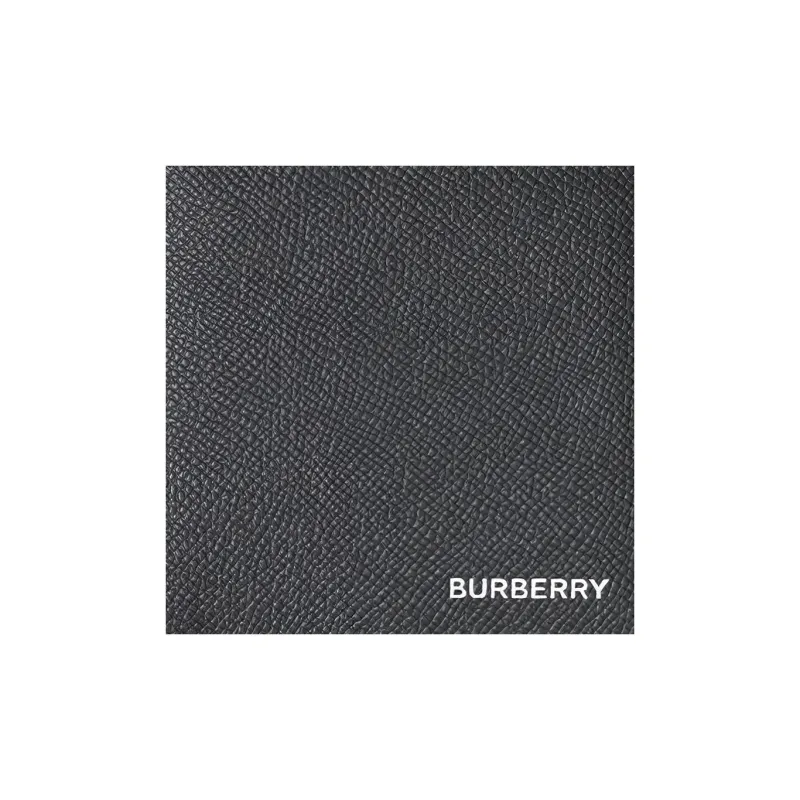 Burberry Cow Leather Wallet, Card Holder, Coin Purse Men's Black-4