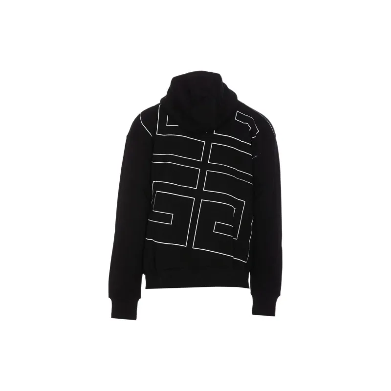 Givenchy Logo Embroidered Drawstring Hoodie-1
