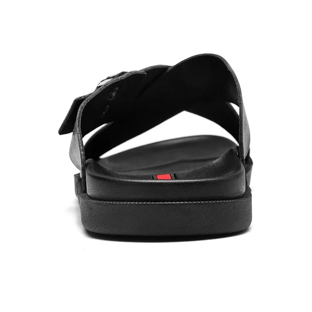 Jeep Slide Slippers Men Black/Dark Brown-3