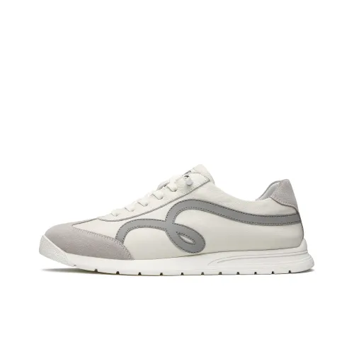 Millies Casual Shoes Men Low-Top White Gray