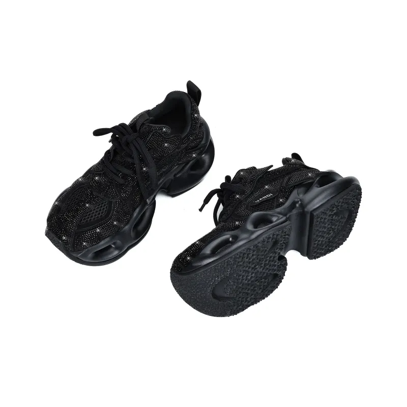 UanDi Cushioning Anti-Slip Wear-Resistant Breathable Height Increasing Low-Top Chunky Sneakers Women's-9