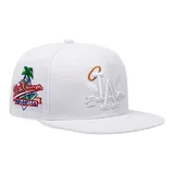 White LA Letter Embroidery Baseball Cap