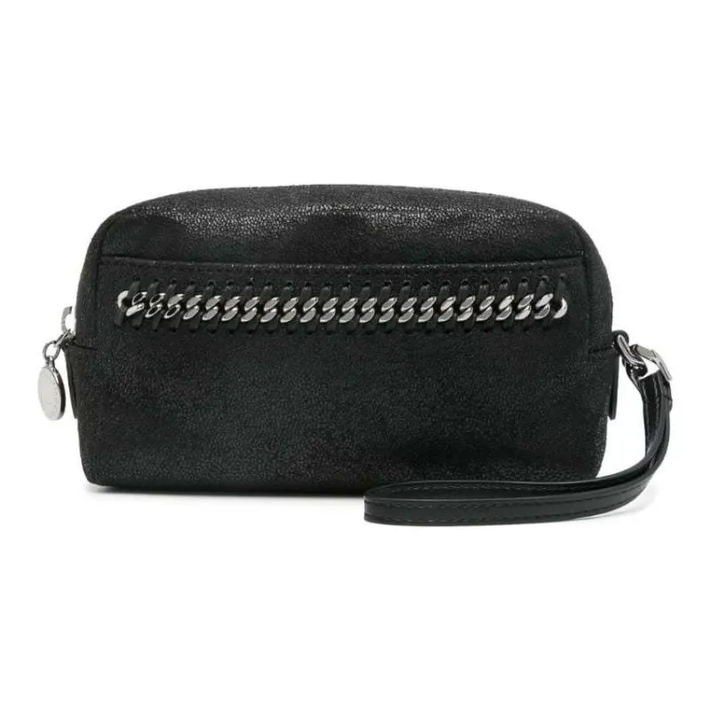 Stella McCartney Polyurethane Handheld Makeup Bag Women's Black-0
