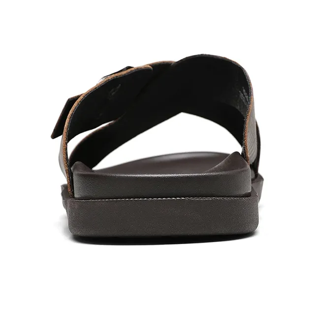 Jeep Slide Slippers Men Black/Dark Brown-8