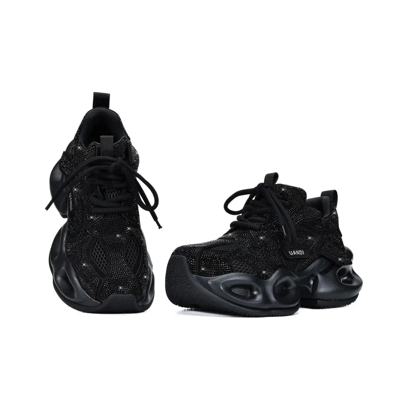 UanDi Cushioning Anti-Slip Wear-Resistant Breathable Height Increasing Low-Top Chunky Sneakers Women's-8