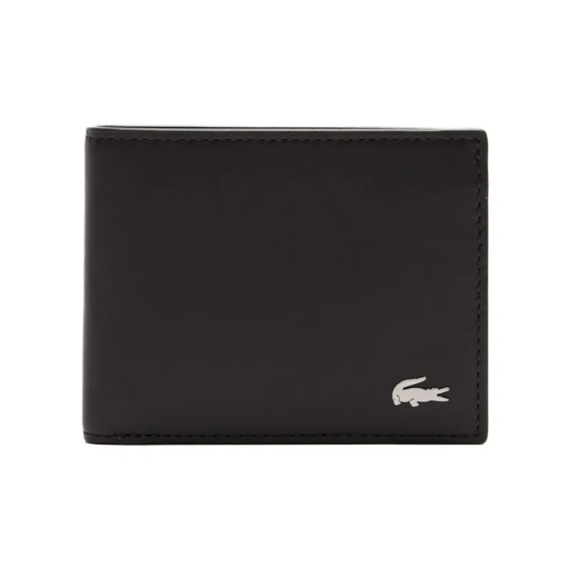 LACOSTE Calfskin Wallet Men's Dark Brown-0