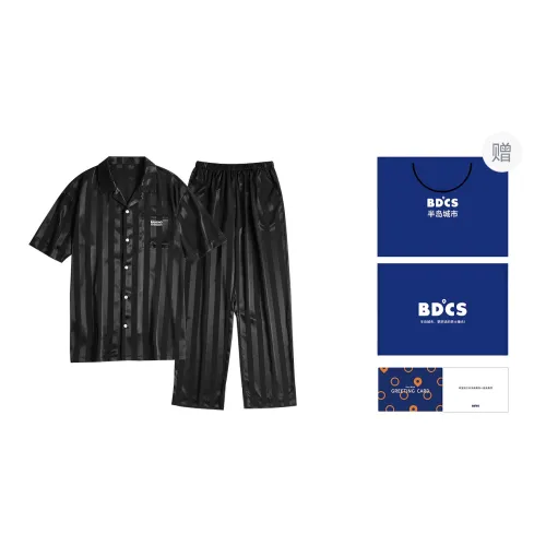 Peninsula City Pajama Set Men's Elegant Black