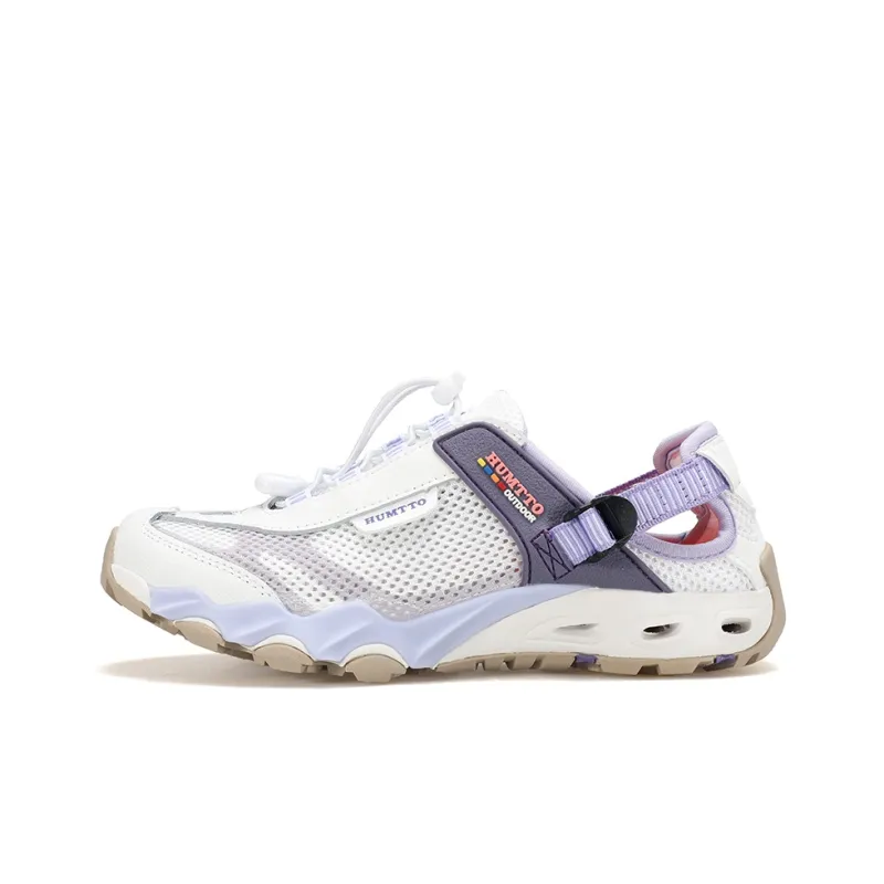 HUMTTO River Trekking Shoes Women's Ivory White With Light Purple-0