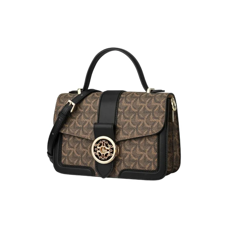 GOLDLION PVC Portable Crossbody Bag Shoulder Bag Women's Black-9