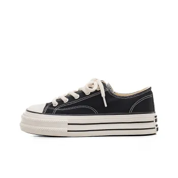 RENBEN Breathable Lightweight Height Increasing Balance Low Top Canvas Shoes Women's