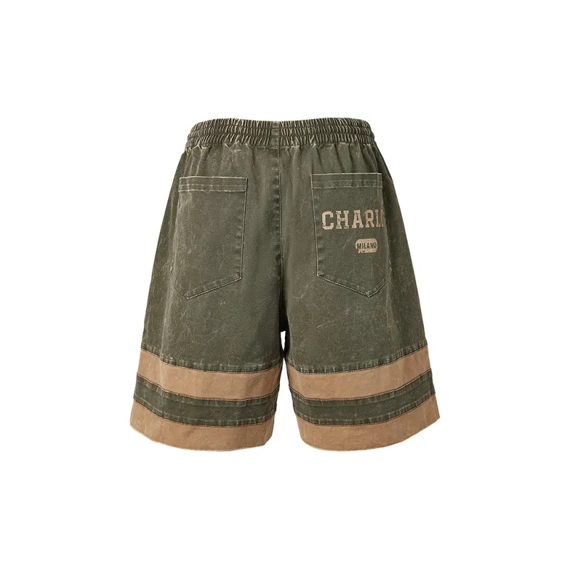 Charlie Luciano Casual Shorts Unisex Army Green-1
