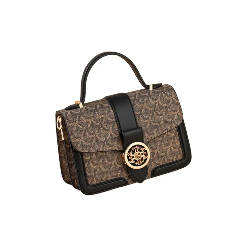 GOLDLION PVC Portable Crossbody Bag Shoulder Bag Women's Black-10