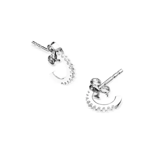 CHIARA FERRAGNI 925 Sterling Silver, Zircon Earrings Women's Silver