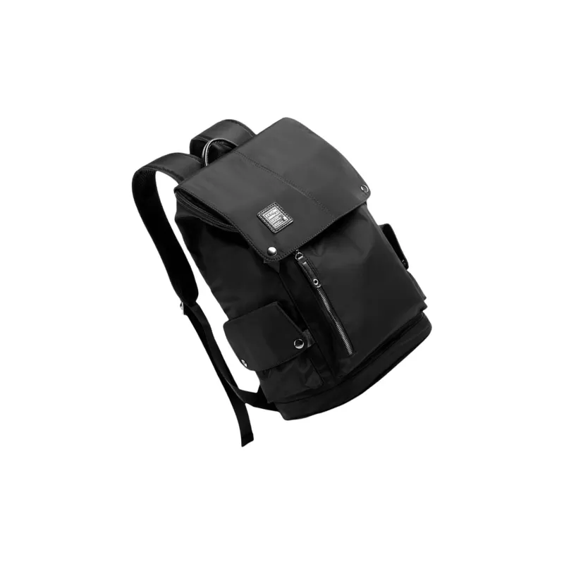 PULUWIRR Oxford Versatile Convenient Medium Firmness Multi Layer Storage Trendy Business Bag Unisex Black-4