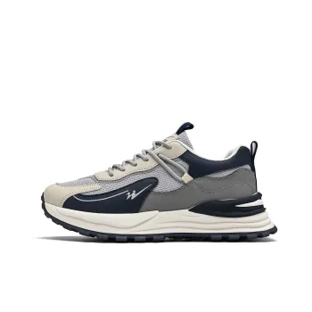 Binary Low Top Running Shoes Men's Gray Blue