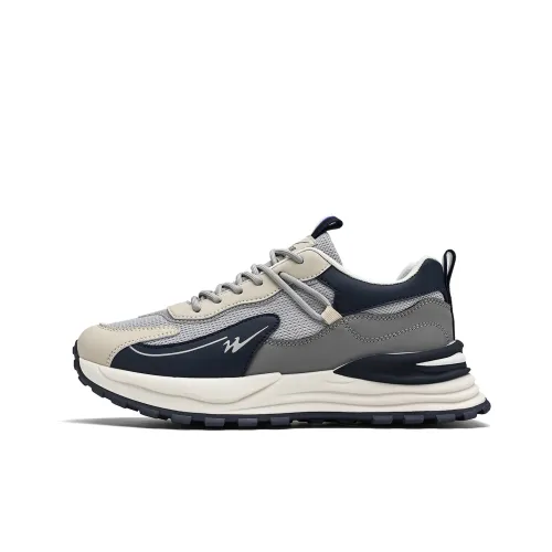 Binary Running Shoes Men Low-Top Off White