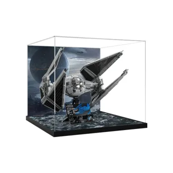 KGBOX Building Block Star Wars UCS75382 TIE Interceptor Plane Acrylic Display Case With Dust Cover Model Accessories