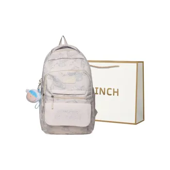 BRINCH Nylon Backpack Unisex White/Gray/Black/Green/Purple